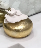 Gold Diffuser White Flower, " Iris & Rose" Scent